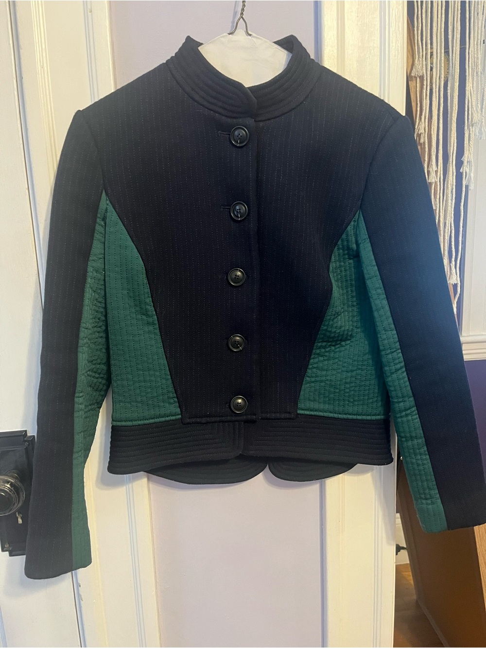 Tory Burch Colorblock equestrian jacket